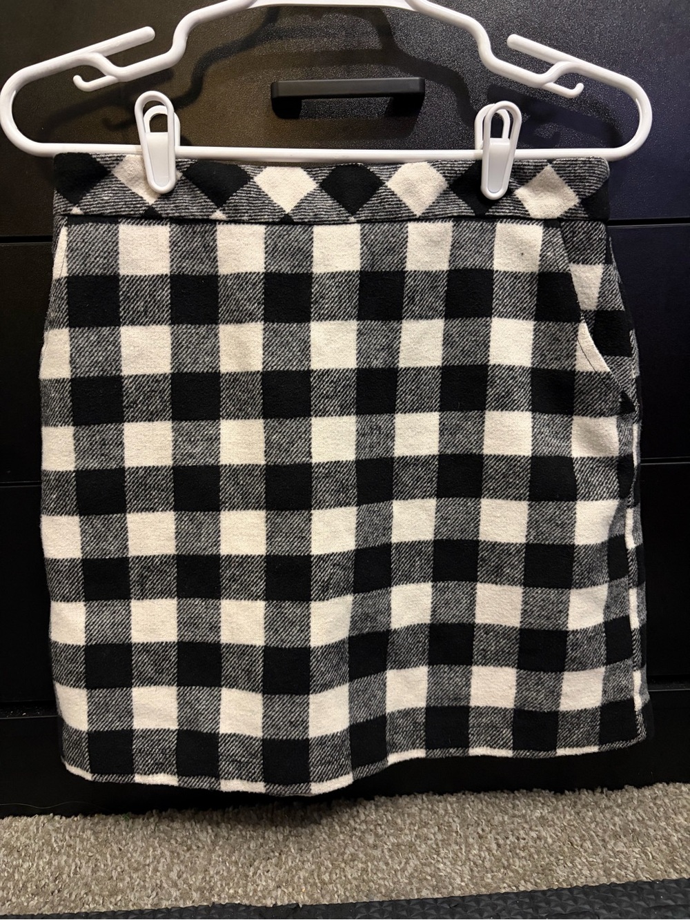 Joe Boxer Black and White Check Mini Skirt